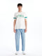 Crew Neck Short Sleeve Printed Combed Cotton Men's T-shirt